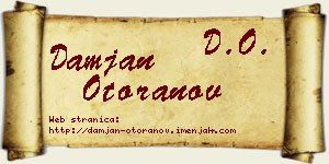 Damjan Otoranov vizit kartica